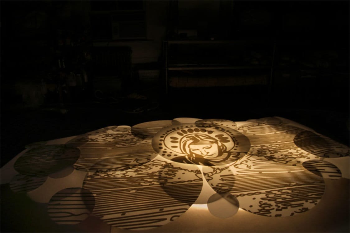 grimanesa amoros golden uros lighting installation