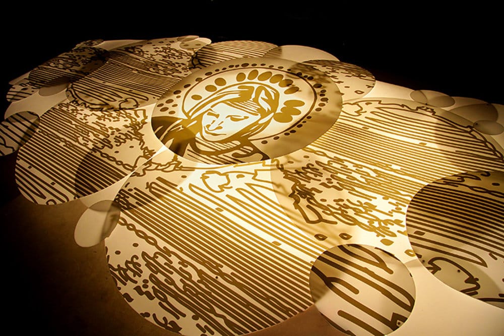 grimanesa amoros golden uros lighting installation