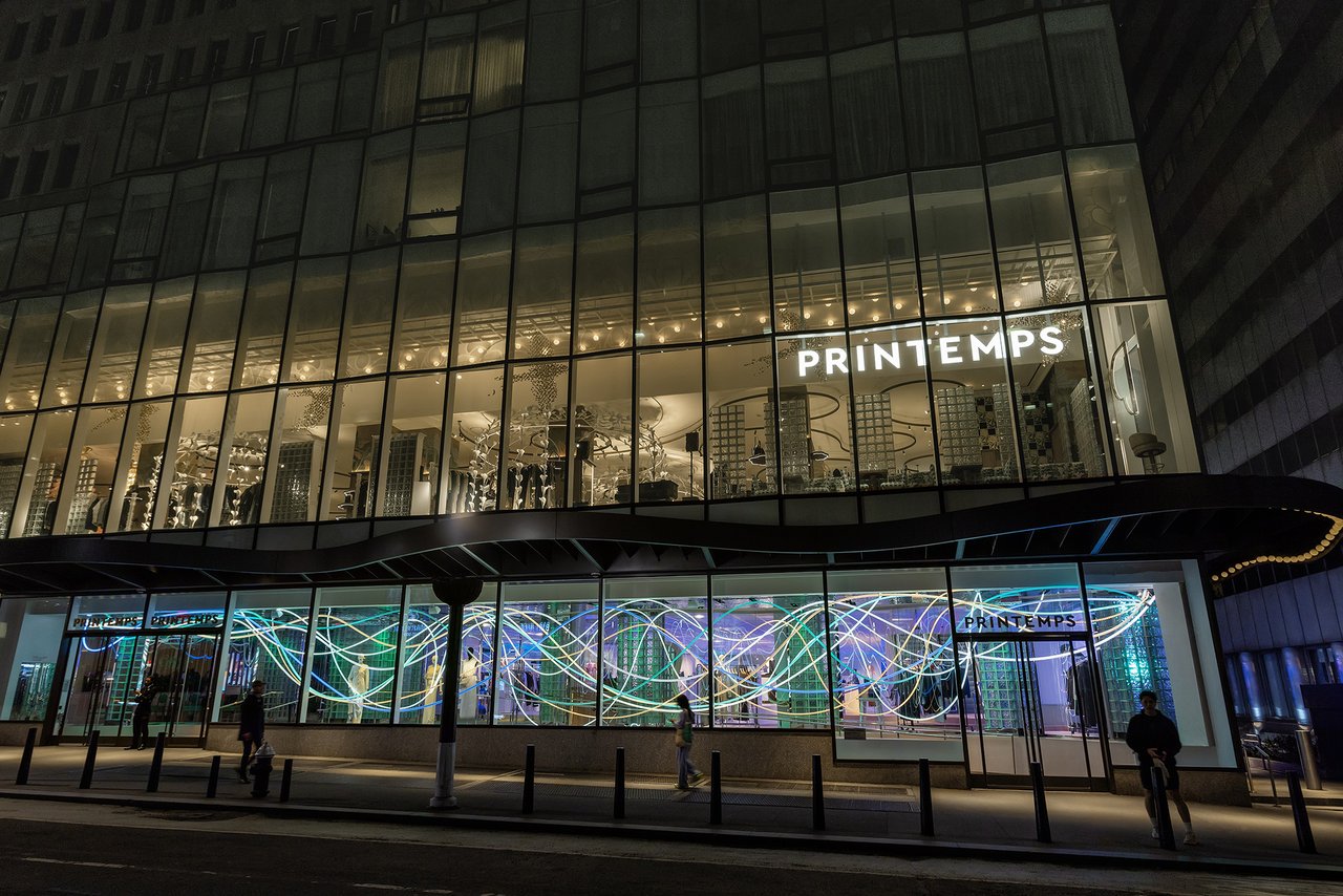 Grimanesa Amoros light installation PERFECT TIMING at One Wall Street