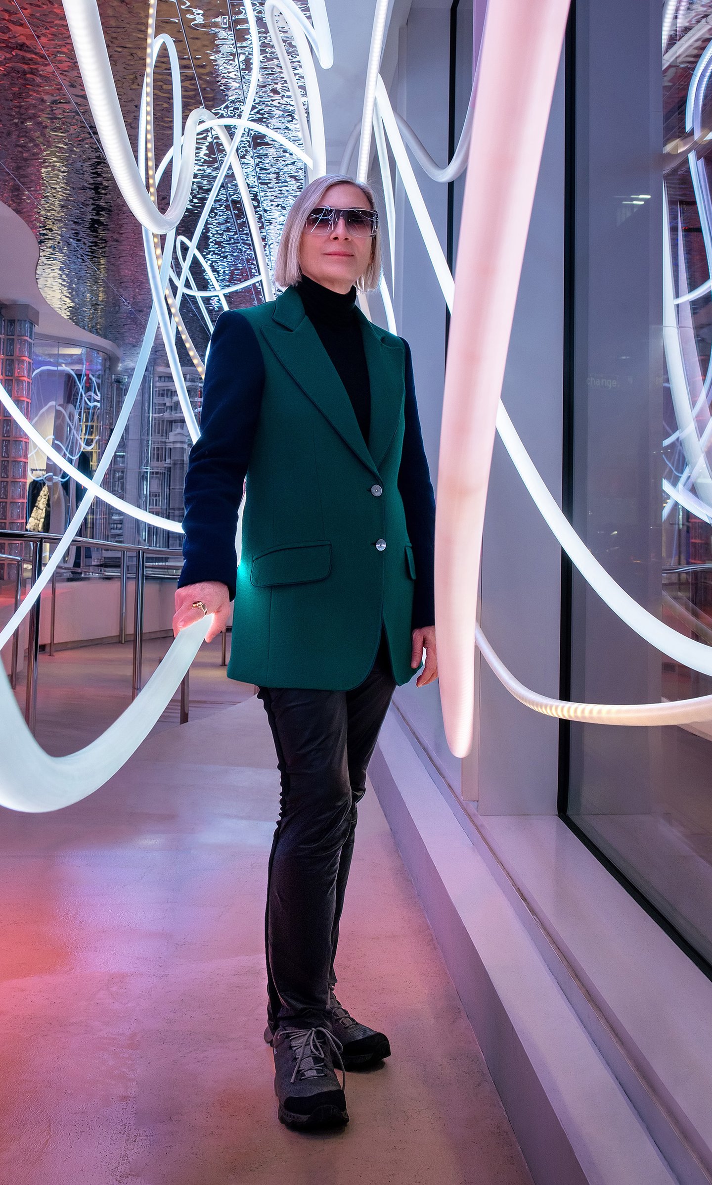 Grimanesa Amoros Portrait for her light installation PERFECT TIMING