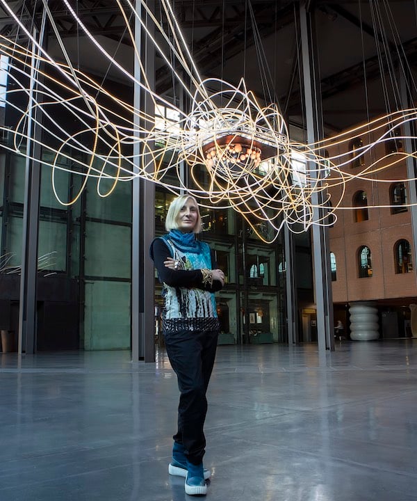 Grimanesa Amoros portrait with Scientia Light Installation Grimanesa Amoros portrait with Scientia Light Installation LectorMx