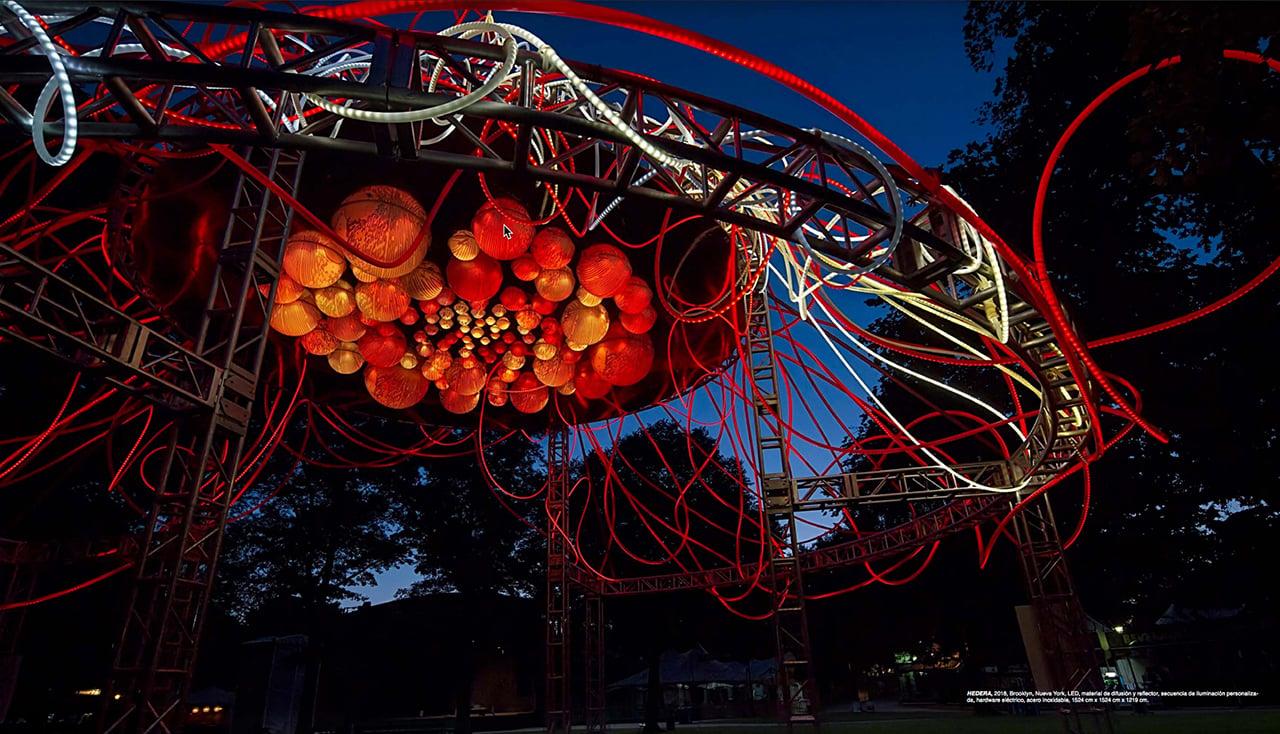 Arte al Limite magazine cover feature Grimanesa Amoros light installation Hedera Revista n° 100 | Edición Especial Arte al Limite magazine cover feature Grimanesa Amoros light installation Hedera