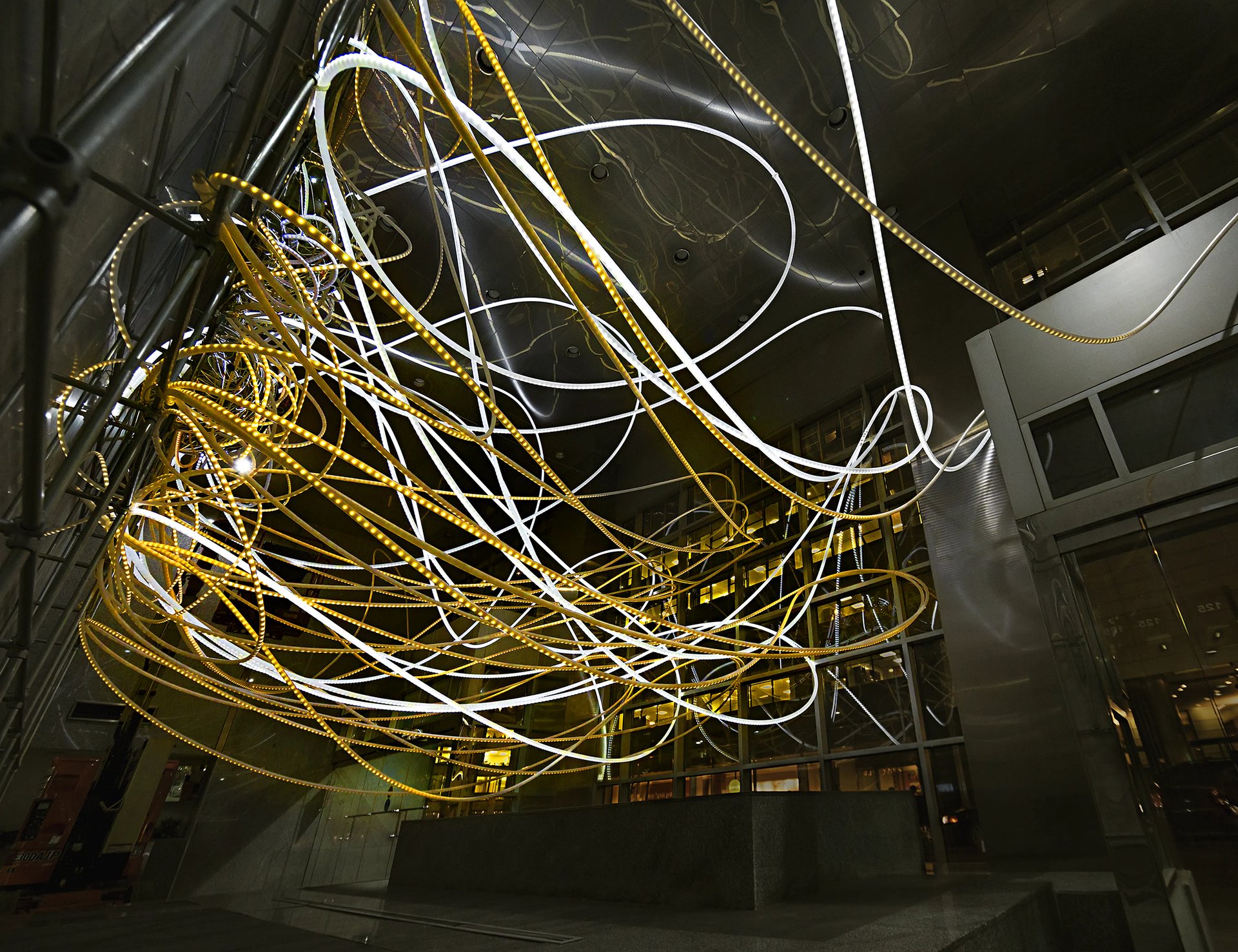 Grimanesa Amoros BREATHLESS MAIDEN LANE light installation on Art Nerd New York