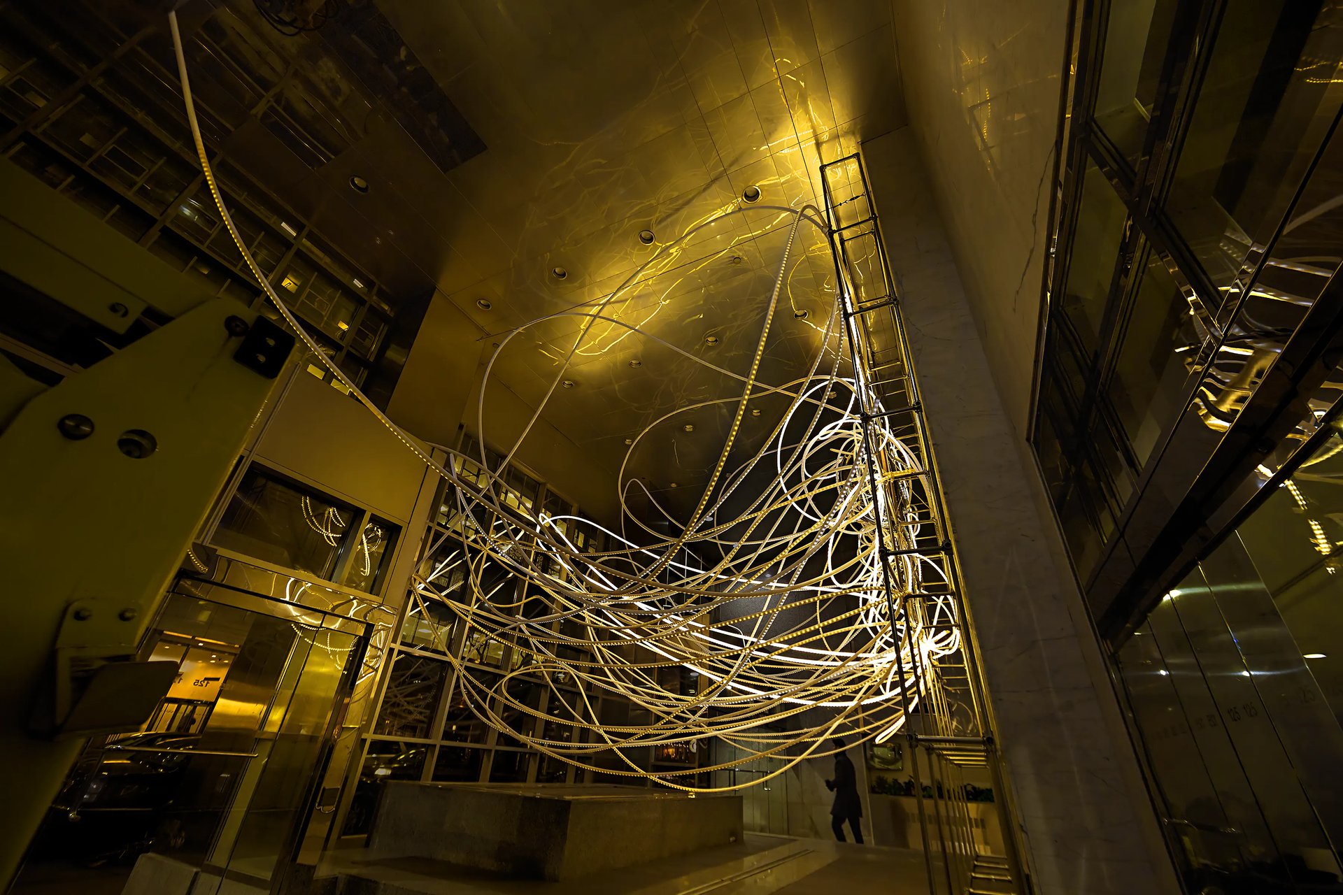 Grimanesa Amoros BREATHLESS MAIDEN LANE light installation on Art Nerd New York