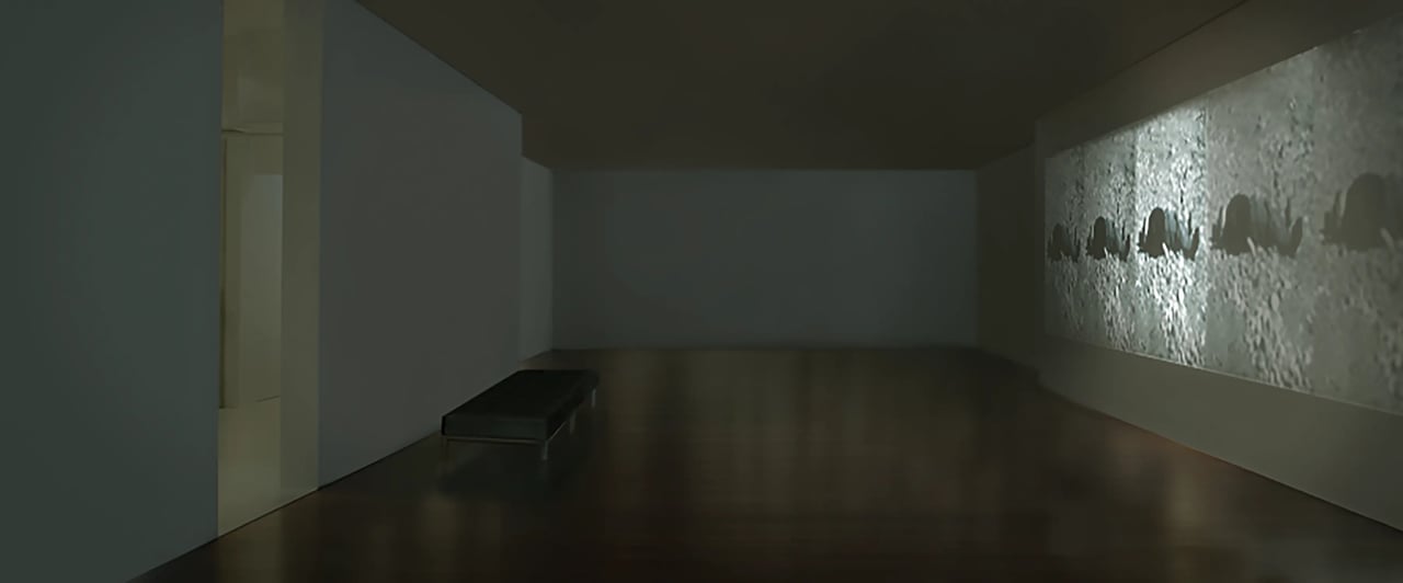 Grimanesa Amorós VOYAGER VIDEO RETROSPECTIVE, single channel video retrospective consisting of 8 videos representing the artist's work over 9 years, projected simultaneously across five screens and reflecting her contemplation of society, history, and philosophy. Exhibited at Yuan Museum, Beijing, China, 2012.