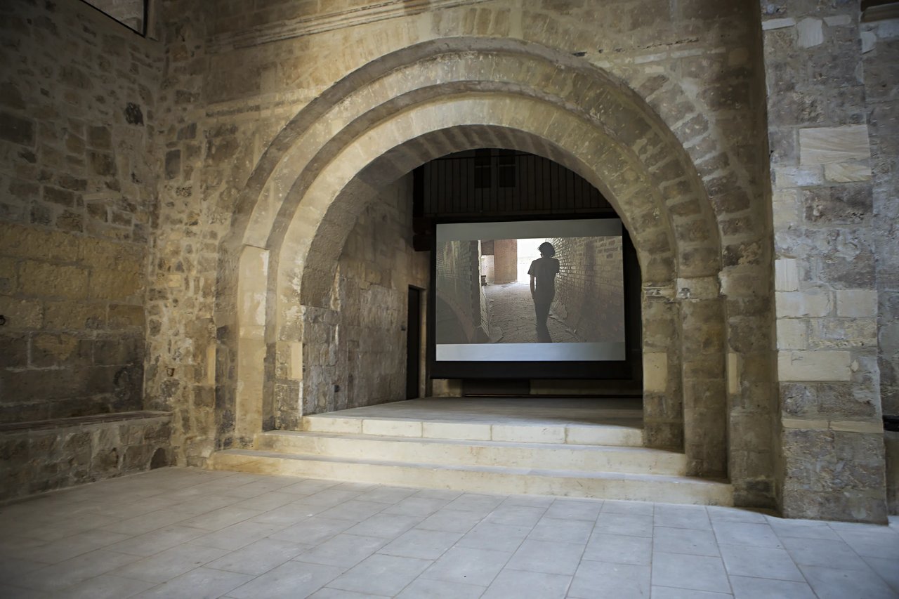 Grimanesa Amorós CORPS EN MOUVEMENTS, video exhibition presented in Let's Dance: Corps en Mouvements at the Couvent des Ursulines, A-Part Festival, Tarascon, France, 2016. A-Part Festival is a modern arts festival taking place annually in the Alpilles, between Arles, Avignon, and Aix-en-Provence.