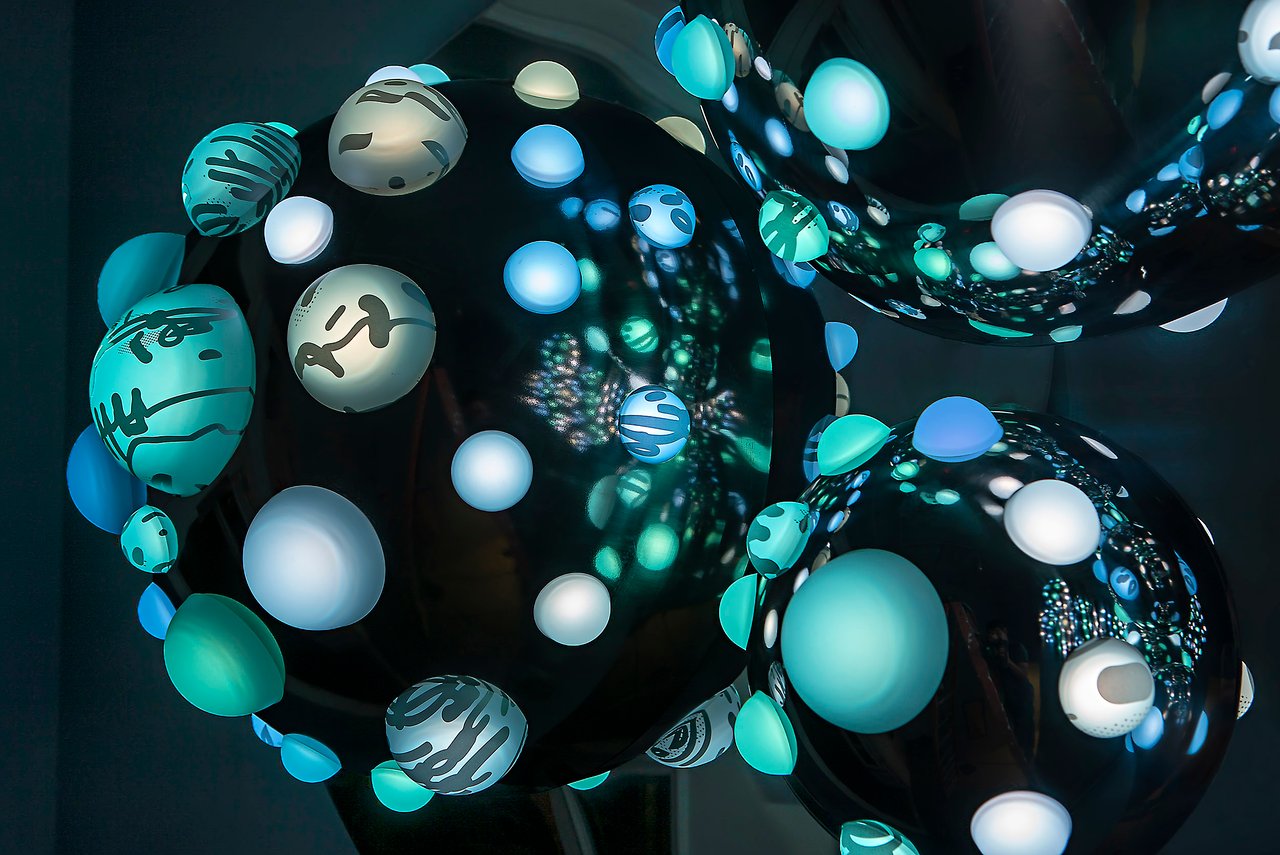 Grimanesa Amoros light installation ARGENTUM at the Bronx Museum of the Arts