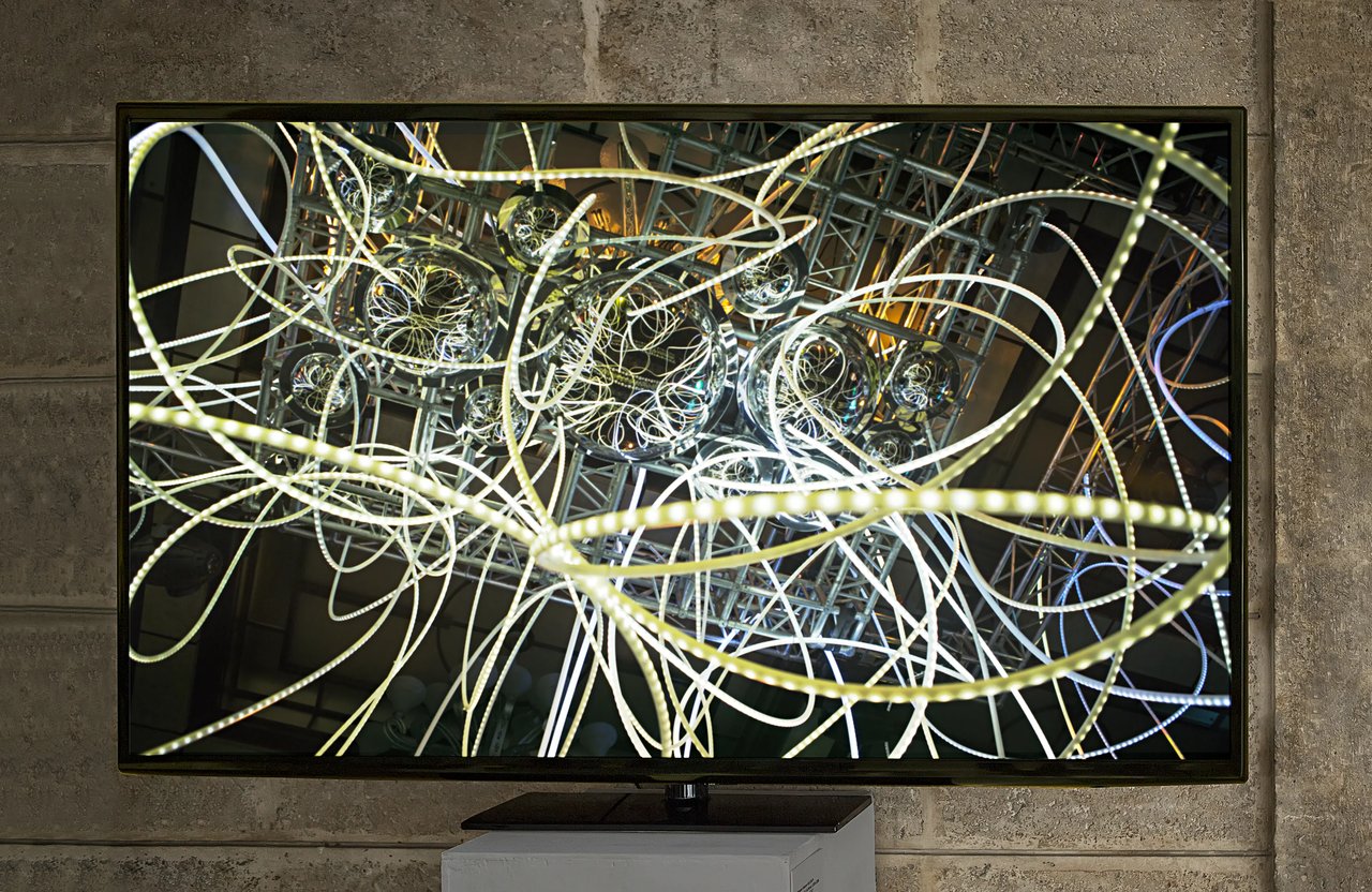 Grimanesa Amorós MOVIENDO AMERICA, single channel video exhibited at the Museo Nacional de Bellas Artes de Cuba, Havana, Cuba, 2018. The museum primarily exhibits Cuban art collections from colonial times through contemporary generations.