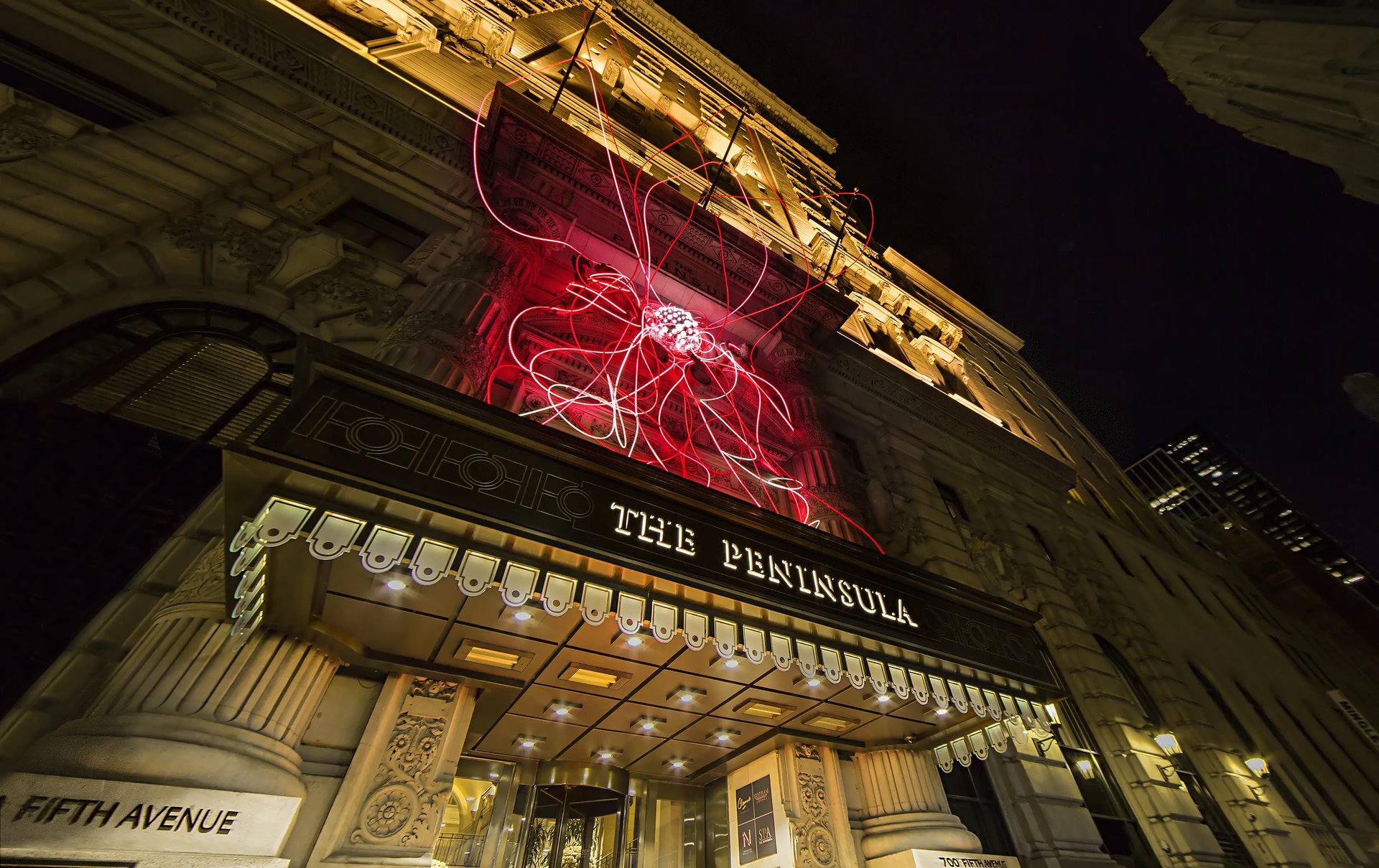 Grimanesa Amoros PINK LOTUS light installation on ArtFix Daily article