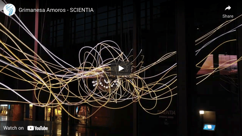article on Neo2 of Grimanesa Amoros light installation Scientia at Azkuna Zentroa for The Wellbeing Summit