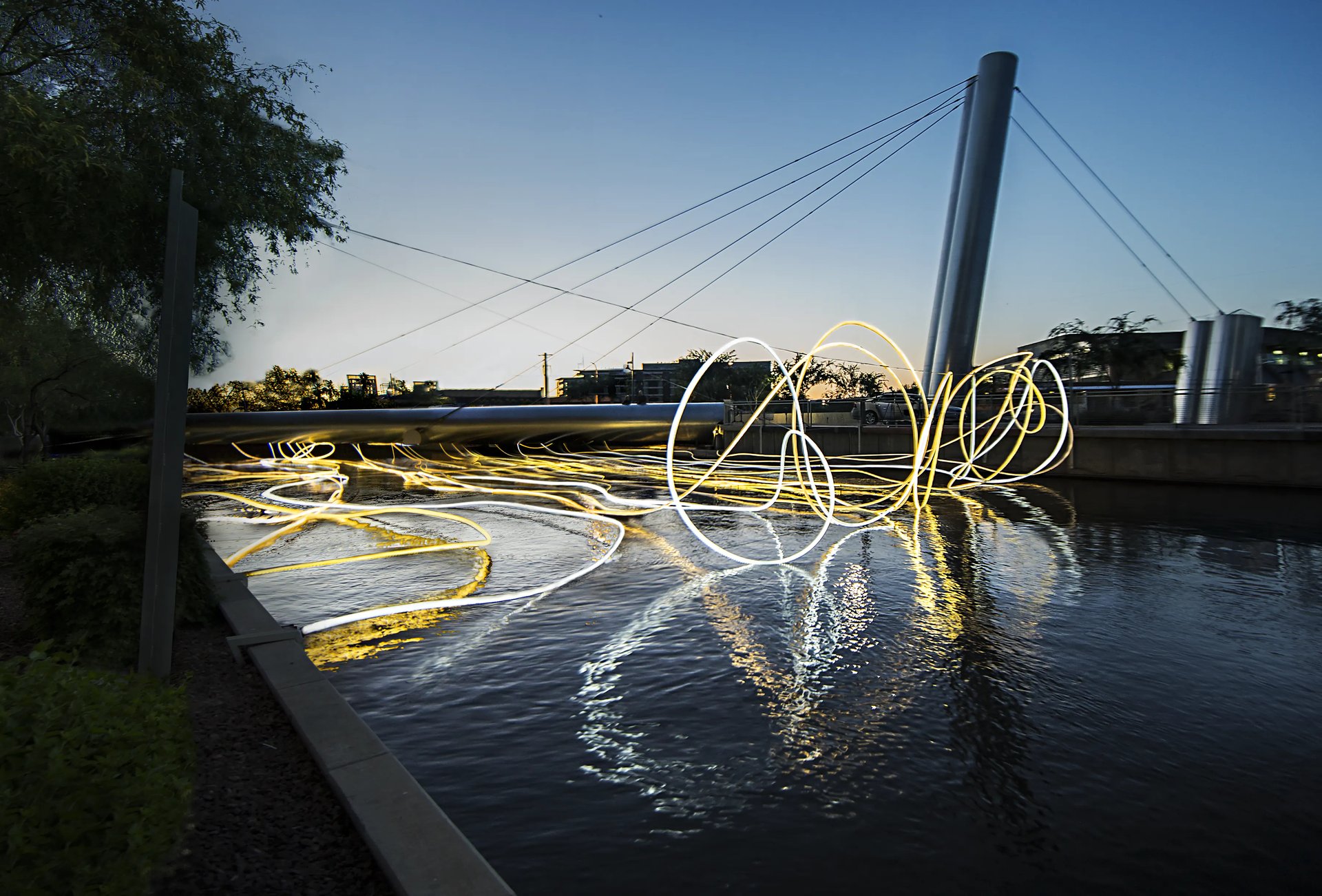 Grimanesa Amorós Golden Waters light installation Scottsdale
