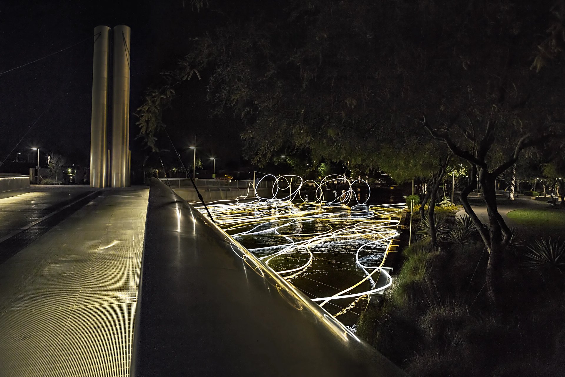 Grimanesa Amorós Golden Waters light installation Scottsdale