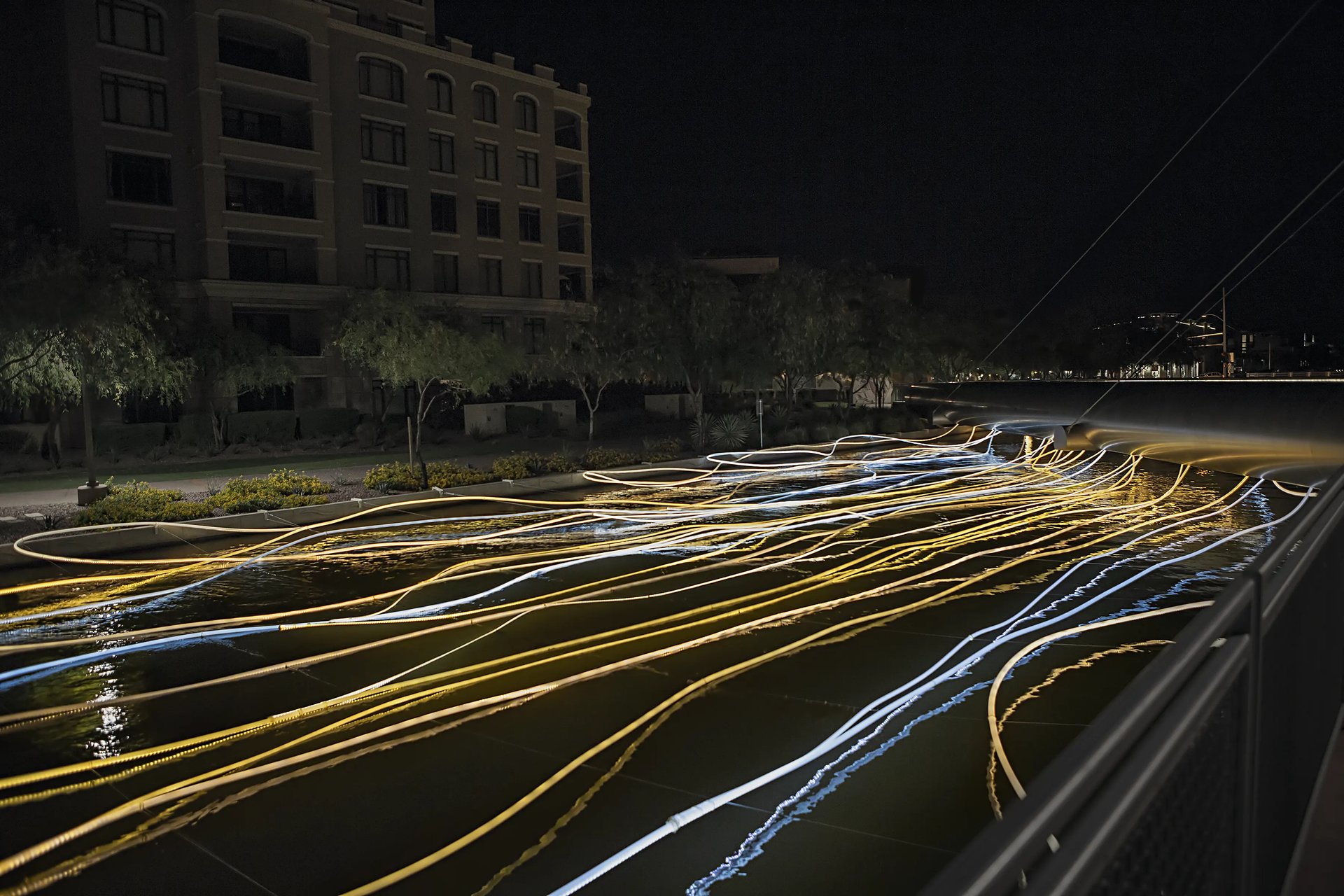 Grimanesa Amorós Golden Waters light installation Scottsdale