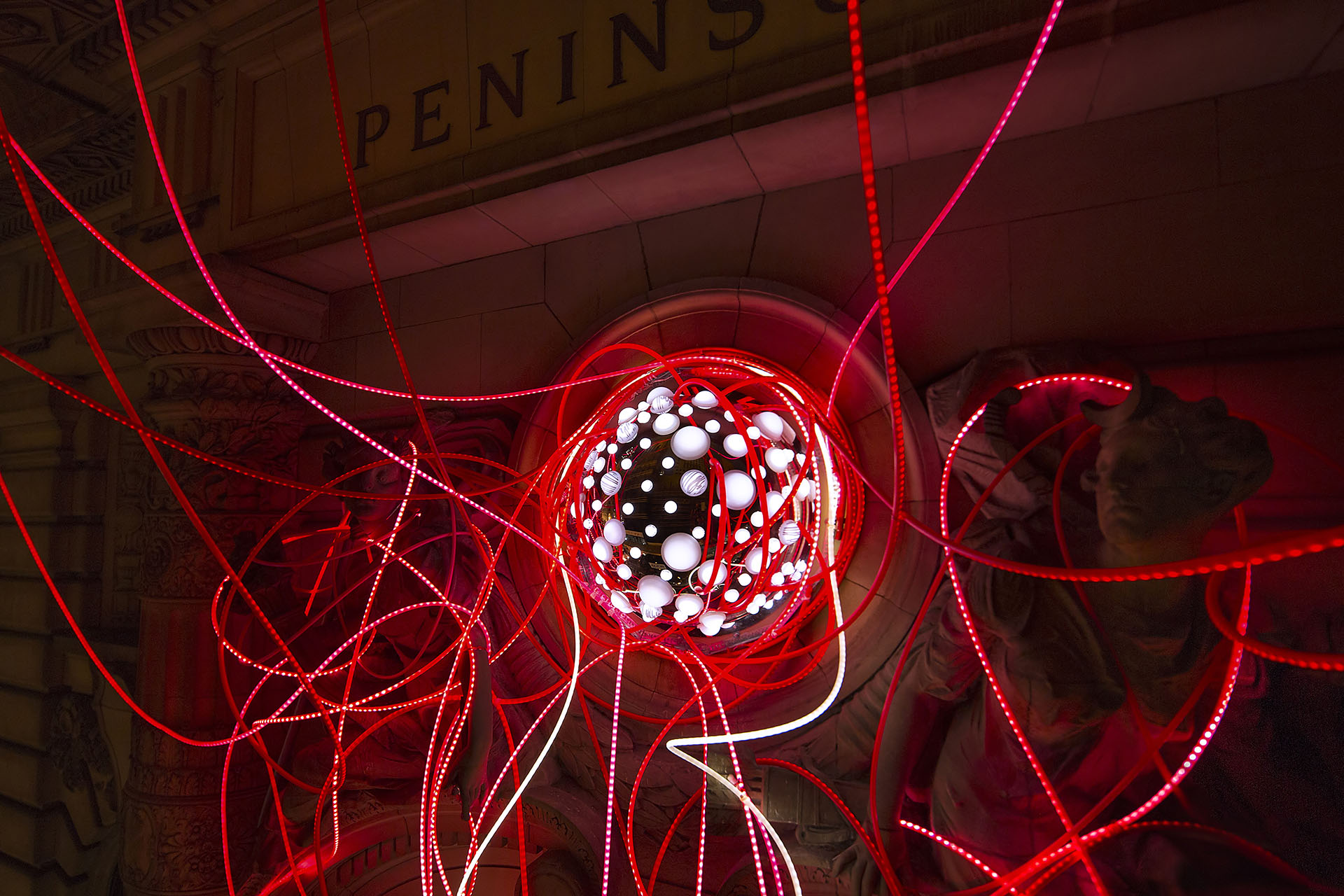 Grimanesa Amoros PINK LOTUS light installation