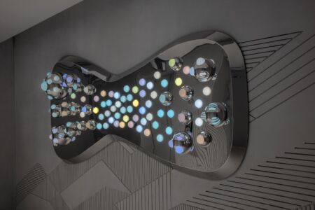 AEVUM light sculpture by Grimanesa Amoros in Lessin Tower