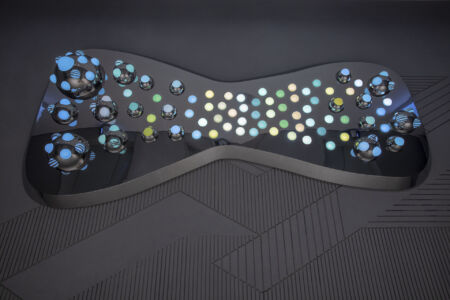 AEVUM light sculpture by Grimanesa Amoros in Lessin Tower