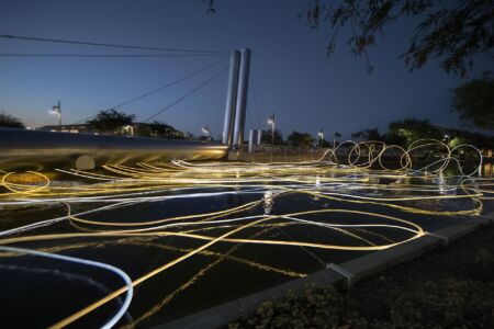 Grimanesa-Amoros-Golden-Waters-Soleri-Bridge-light-sculpture
