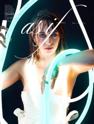 Actress Maya Hawke collaboration with light artist grimanesa amoros for magazine as if 