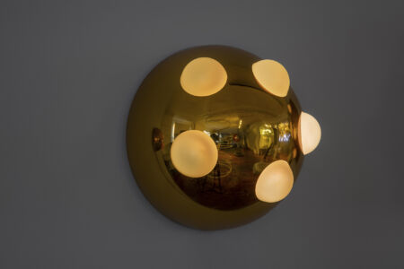 Golden Capped Waves #2 light sculpture by Grimanesa Amoros