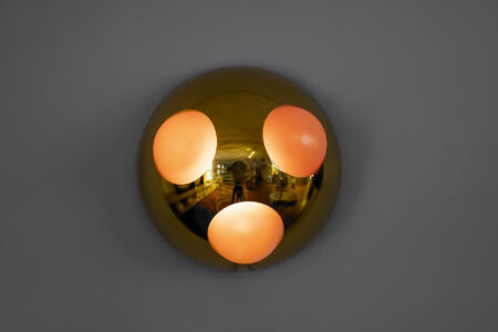 Golden Capped Waves #1 light sculpture by Grimanesa Amoros