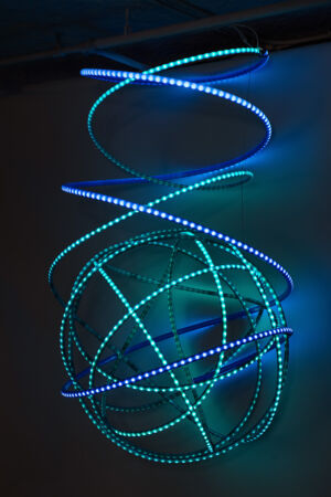 AZULIN light sculpture by Grimanesa Amoros