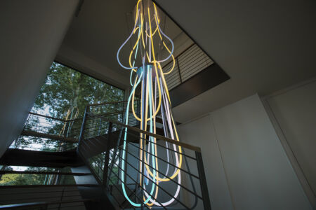 Shelter Island Project AETERNUM light sculpture by Grimanesa Amoros