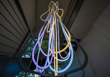 Shelter Island Project AETERNUM light sculpture by Grimanesa Amoros