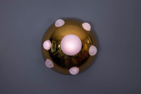 Golden Capped Waves #3 light sculpture by Grimanesa Amoros