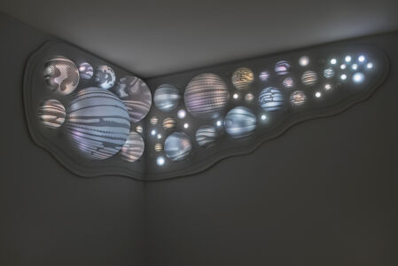 IUGO light sculpture by Grimanesa Amoros for ODA Architecture in New York City, New York