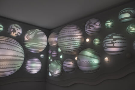 IUGO light sculpture by Grimanesa Amoros for ODA Architecture in New York City, New York