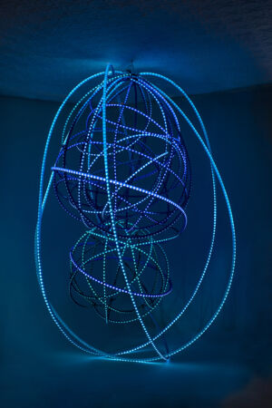 AZULIN light sculpture by Grimanesa Amoros