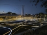 Grimanesa Amoros Golden Waters Scottsdale Soleri Bridge instalación de escultura de luz