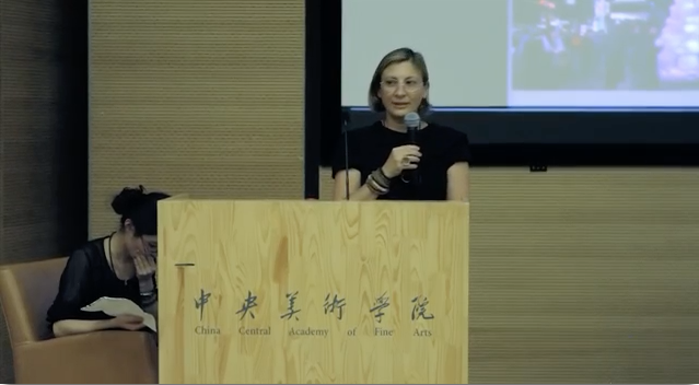 grimanesa amoros gives a lecture at the CAFA Museum China Central Academy of Fine Arts