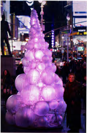 grimanesa amoros uros island lighting sculpture at Times Square light installation in the fashion art art fashion book