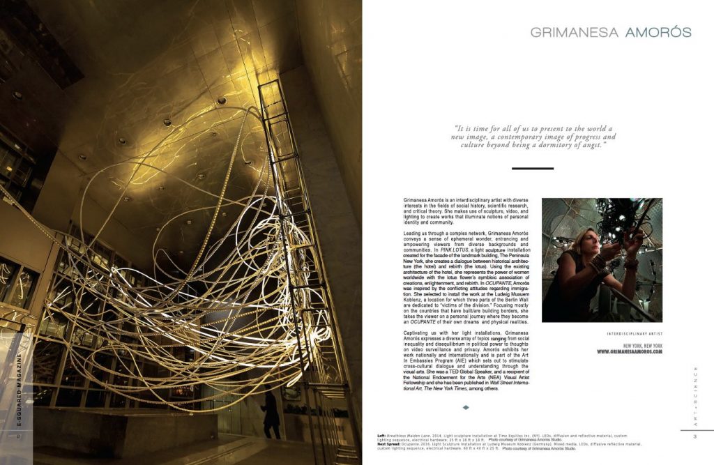 E-Squared Magazine Grimanesa Amoros light artist