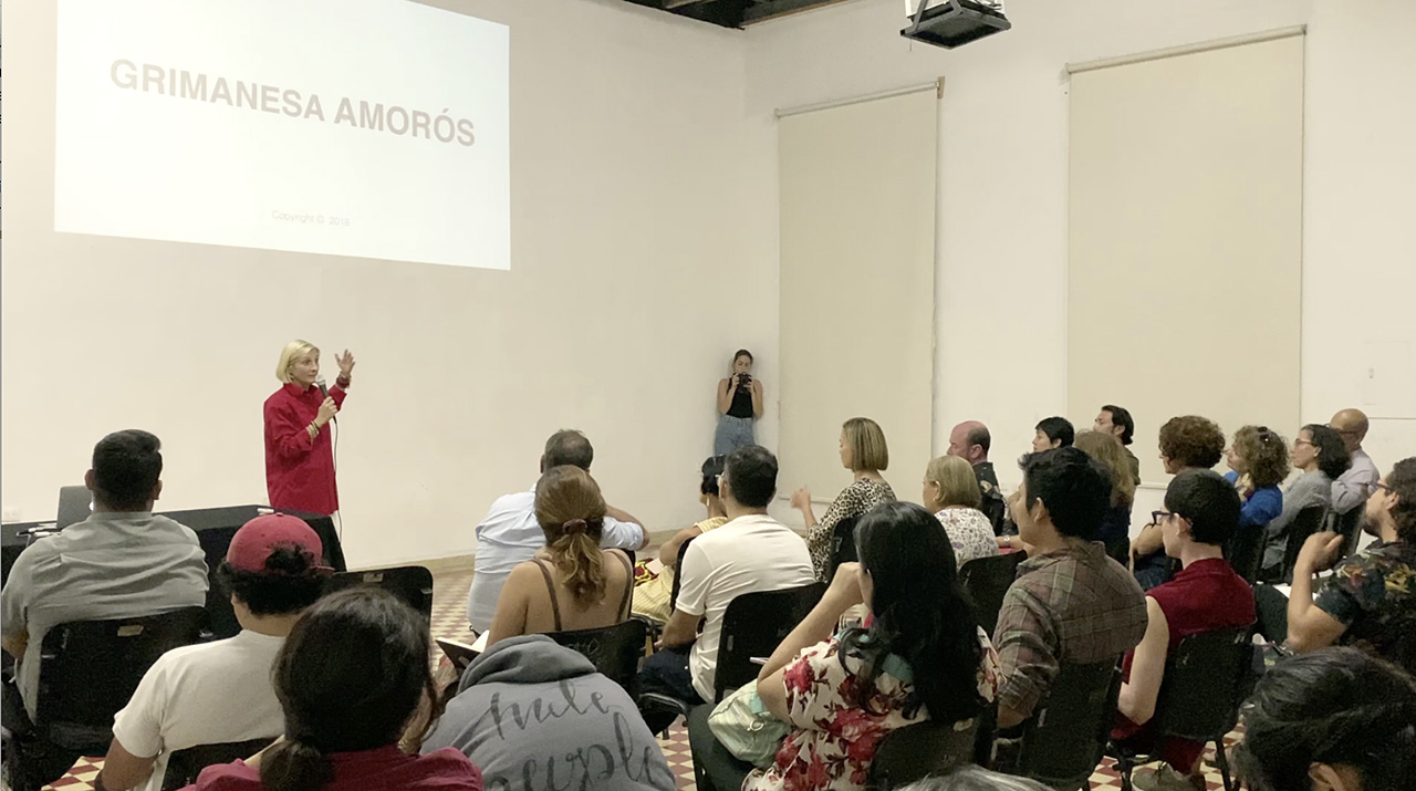 grimanesa amoros easy artist talk at ESAY Escuela Superior de Artes de Yucatan