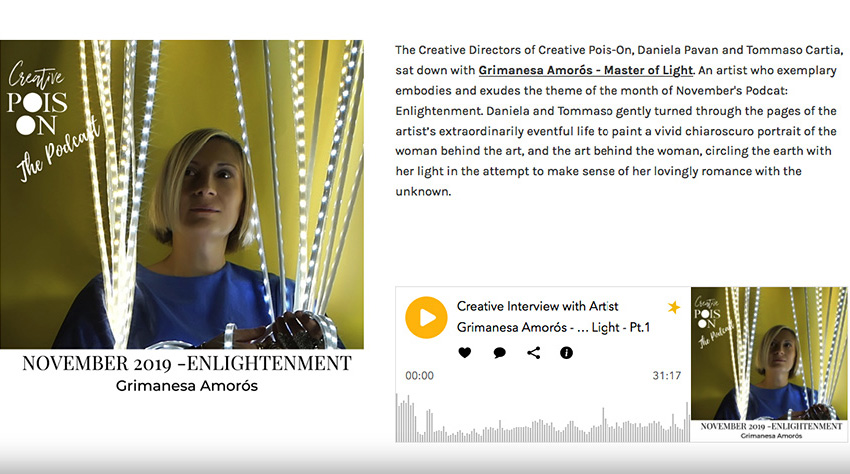 grimanesa amoros interview at creative pois-on podcast