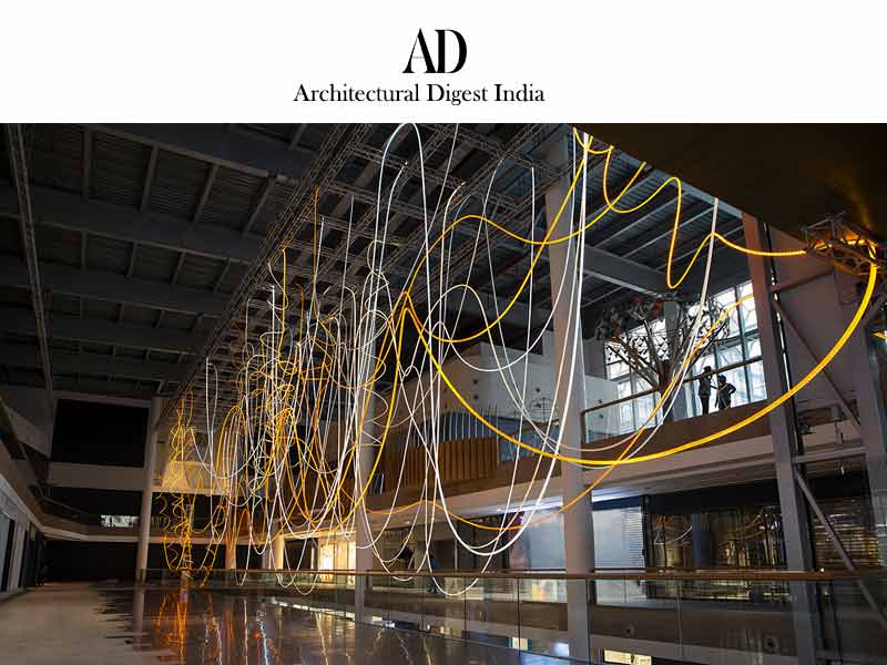 Architectural Digest India Grimanesa Amoros light sculpture art Golden Array