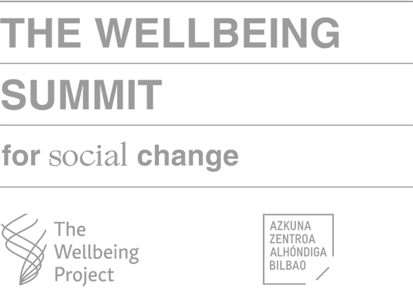 The Wellbeing Summit and Azkuna Zentroa logos gray