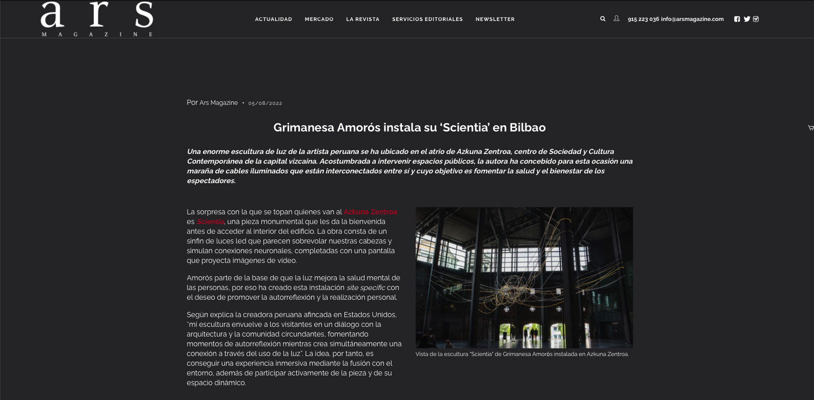 grimanesa amoros scienita ars magazine