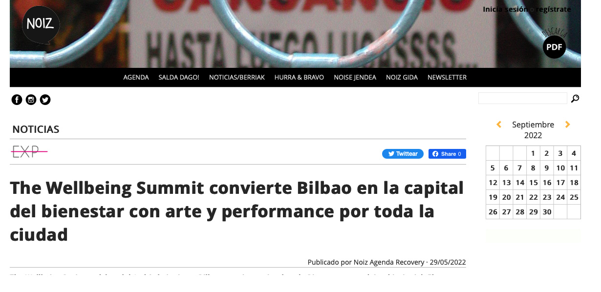 Wellbeing Summit NOTICIAS Scientia news banner 