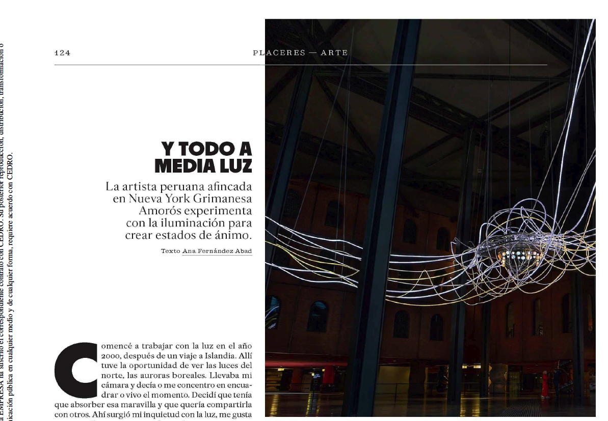 Grimanesa Amoros Scientia light installation interview on smoda magazine