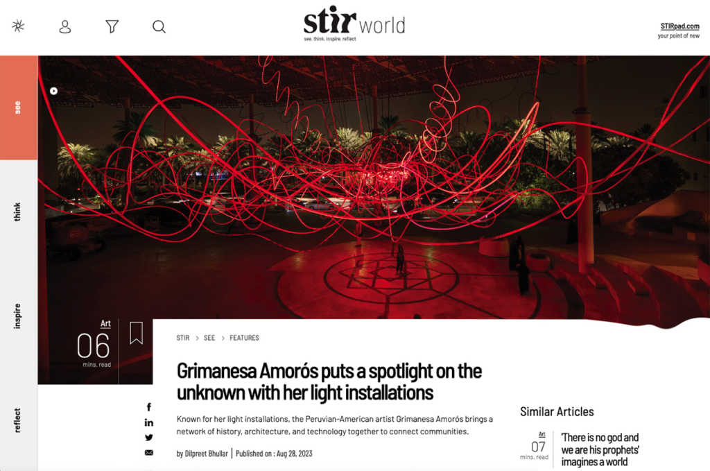 grimanesa amoros stir world press article light installation